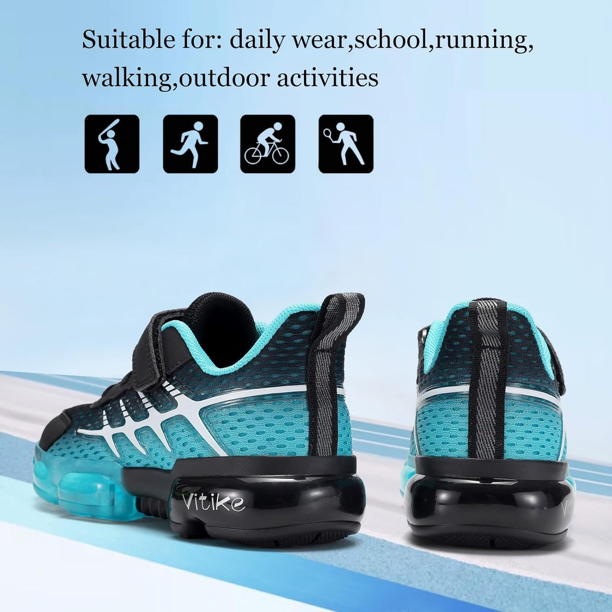 JMFCHI Kids Sneakers Boys Girls Tennis Running Shoes Outdoor Hiking Sneaker for Boys Athletic Breathable