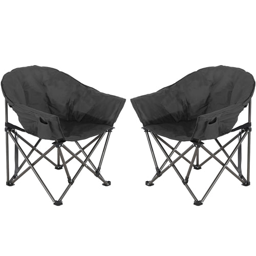 Ainfox 2PCS Oversized Camping Chair Folding Chair Camp Chair for Outdoor, Adults, Men and Women