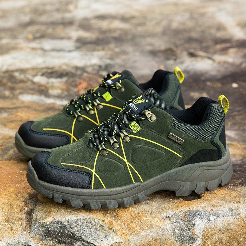 Waterproof Hiking Boots Mens Casual Shoes Walking Climbing Hiking Mountain Sport Boots Hunting Mens Slip-Resistant Climbing Shoes Lightweight Walking Shoes