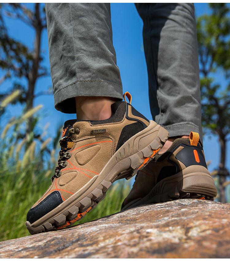 Waterproof Hiking Boots Mens Casual Shoes Walking Climbing Hiking Mountain Sport Boots Hunting Mens Slip-Resistant Climbing Shoes Lightweight Walking Shoes
